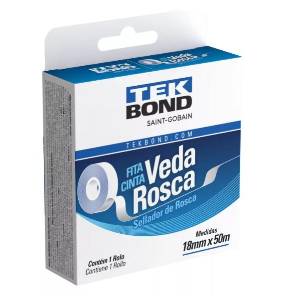 Fita  Veda Rosca 18mmx50m Tekbond Ef