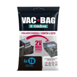 Kit 4 Sacos a Vácuo Organizadores Trip Bag para Viagem Transparente 60x40cm Vac Bag Ordene