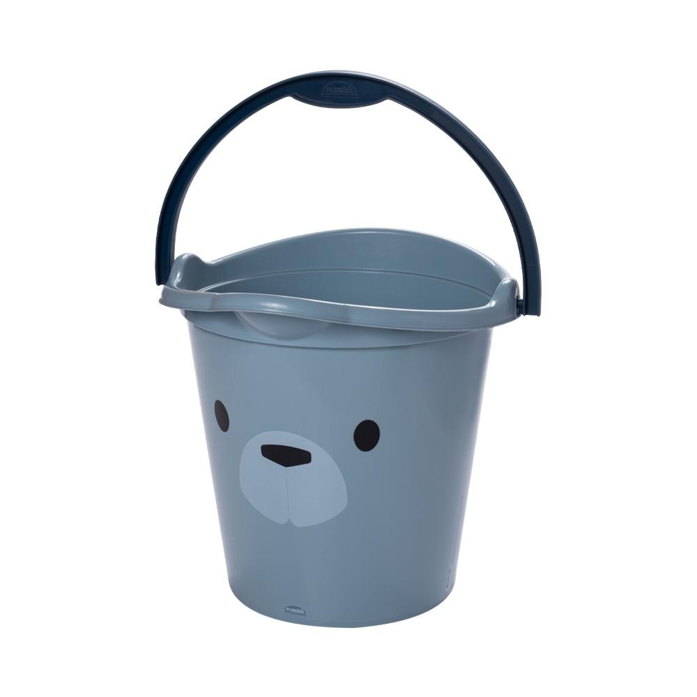 Balde 8 L Lavanderia Enxoval Bear Azul Plasútil em Oferta na Shopee