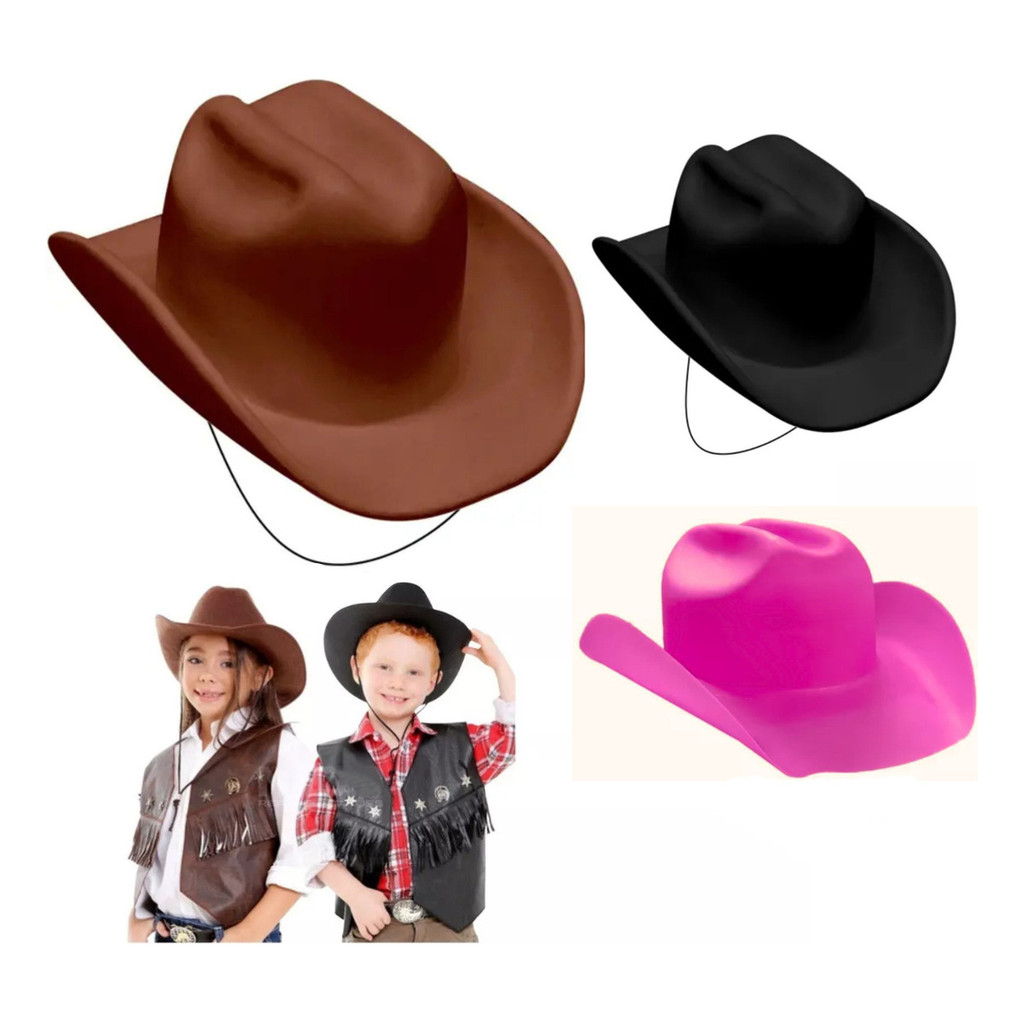 Chapéu Country Infantil Rodeio Festa Junina Cowboy Peão