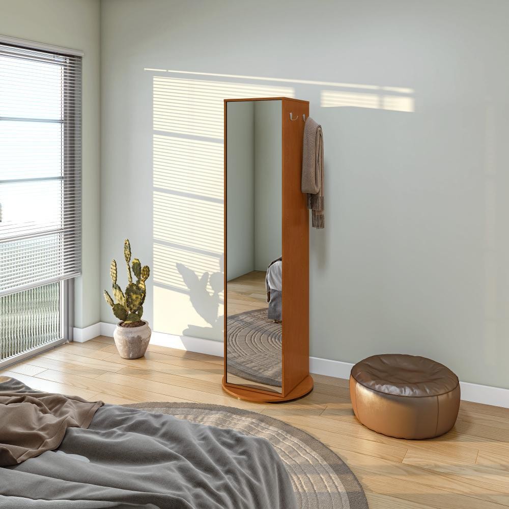 Sapateira Giratoria Esthela Com Espelho Frassino Lopas em Oferta na Shopee