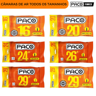 Câmara de Ar Paco Aro 16 20 24 26 29 Válvula Grossa Fina Camera de Ar Camara Borracha Butil em Oferta na Shopee