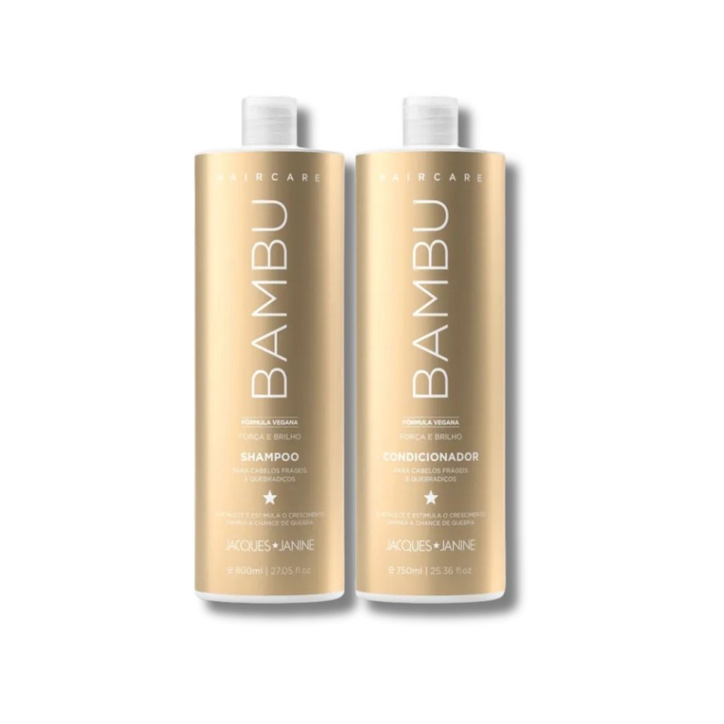 Kit Shampoo 800ml + Condicionador 750ml Jacques Janine Bambu