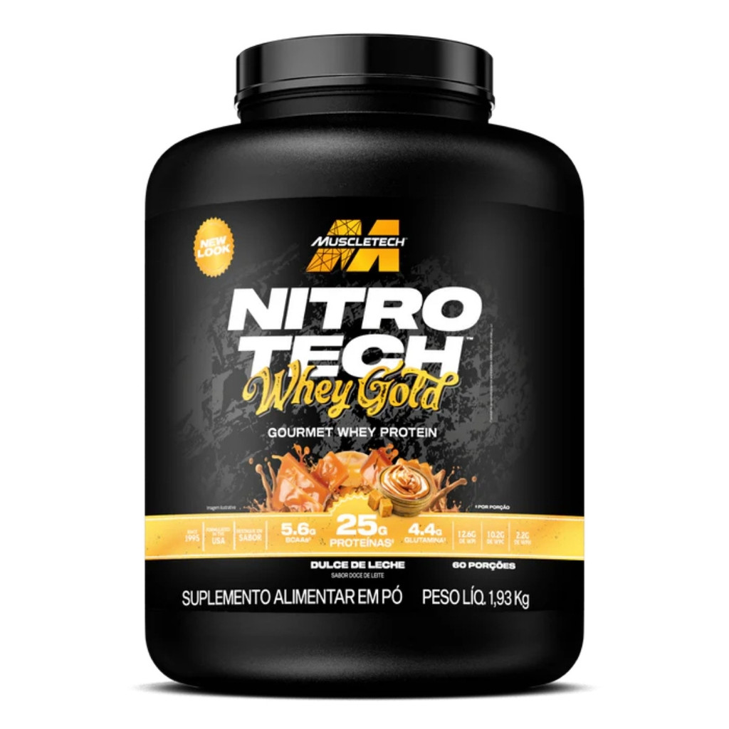 Whey Protein Nitro Tech Gold Pote 1930g Muscletech Doce De Leite