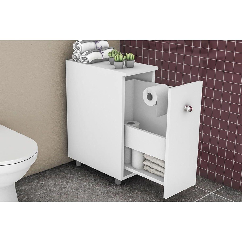 Balcão Multiuso Cozinha   BCM116 c/ 1 Gaveta Branco - Movelbento