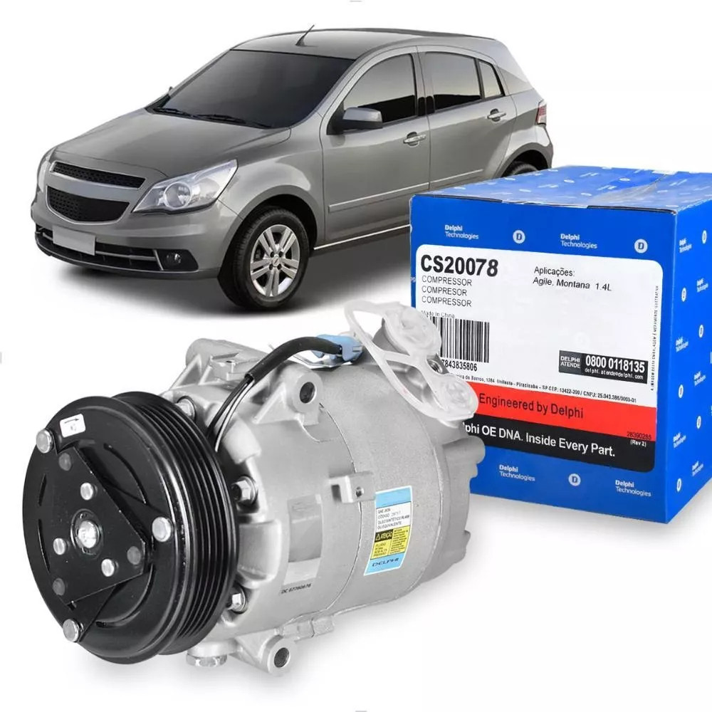 Compressor Ar Agile 1.4 5pk 2010 A 2015 Original Delphi