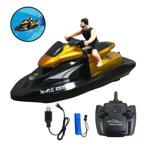 Imagem Mini Jet Ski Moto Aquática Recarregável Brinquedo Infántil Amarelo