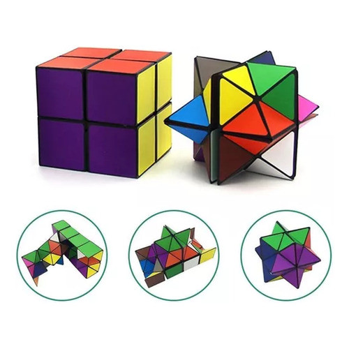 Cubos Transformadores Cubos Mágicos De Quebra-cabeça Cubos D em Oferta na Shopee