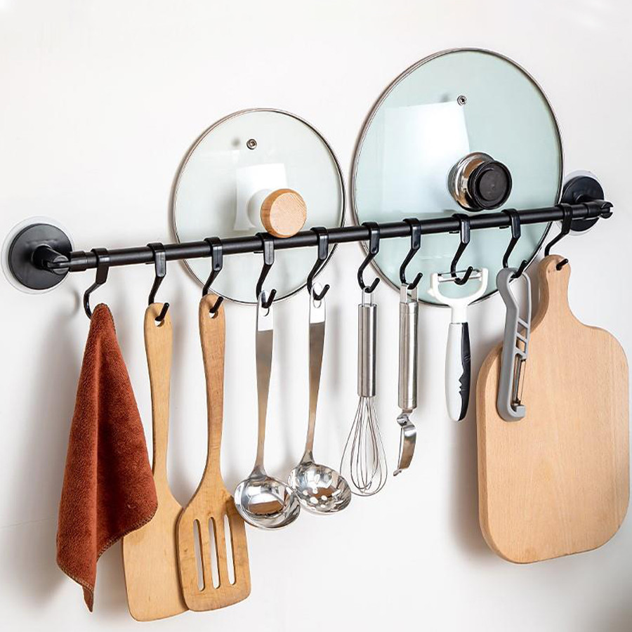 Gancho de Cozinha Forte, Varinha Rotativa para Pendurar, Colher de Viscose, Concha Sem Perfuração EVCM em Oferta na Shopee