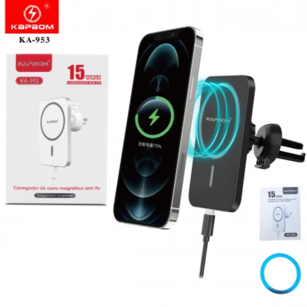 Suporte Celular Carro Carregador Indução Fast 15w