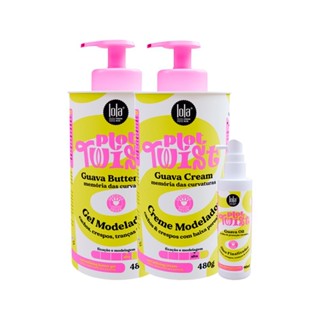 Kit Lola Cosmetics Plot Twist - Creme Modelador 480g e Gel Modelador 480g e Óleo Capilar 90ml em Oferta na Shopee