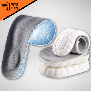 Palmilha Ortopédica 4D Esportiva de Látex – Gel Macia Suporte de Arco, Respirável e Antiodor 1347 em Oferta na Shopee