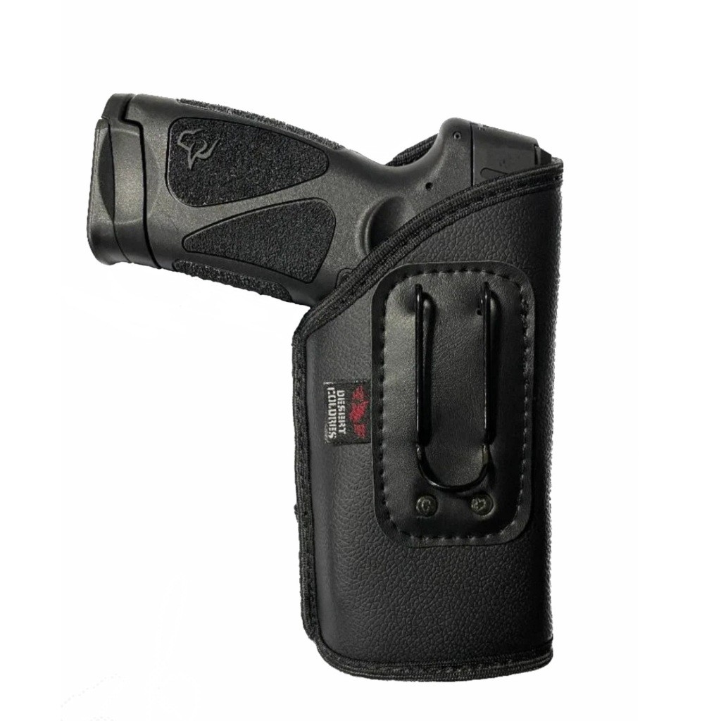 Coldre Velado (Sem Aba) Premium Interno (Com Lanterna) Para Pist.G3c / C11/ G11/ PT640/ TH9c em Neoprene e Couro P.U