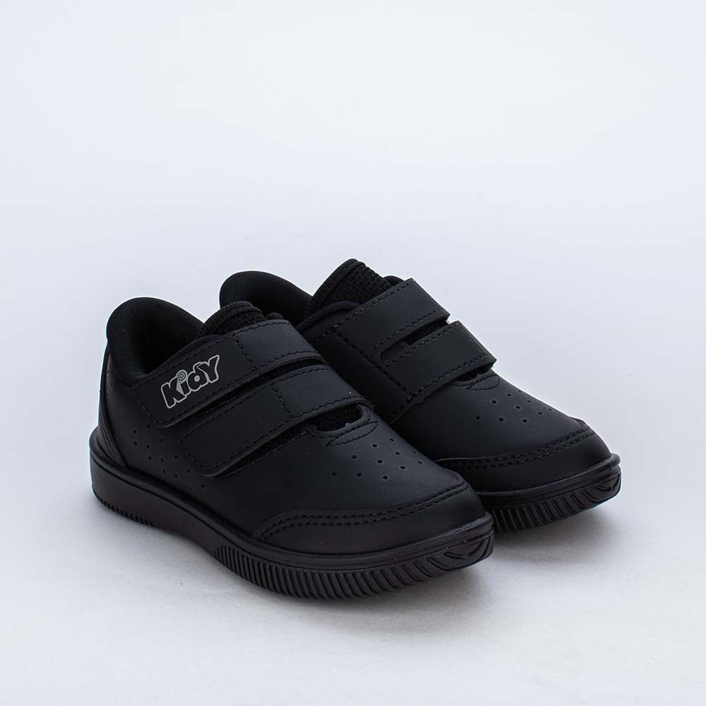 Tênis Infantil Menino Kidy Usefull College Calce Fácil Escolar Anatômico Criança Casual Preto Moda - Baby & Kids Fashion