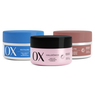 Kit Cronograma Capilar OX com Hialurônico, Nutre e Restaura em Oferta na Shopee