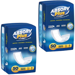 Kit 2 Pacotes Absorvente Geriátrico Incontinência Pós Parto Absorv Plus - 100 Unidades