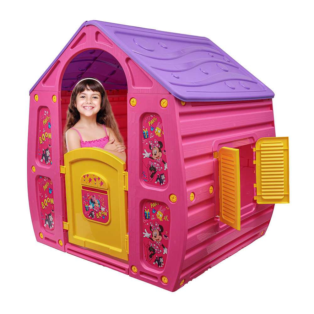 Casinha de Brinquedo Infantil Grande Playground Magic House Minnie Rosa - Hobbies & Collections