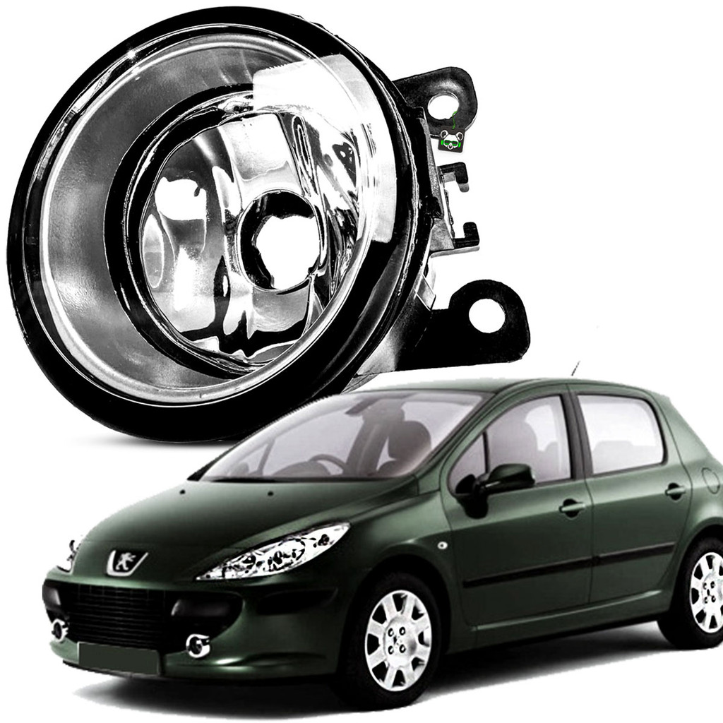 Farol Auxiliar Milha Lente Vidro Aro Prata Peugeot 307 2008 2009 2010 2011 2012 - Automobiles