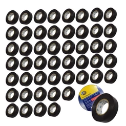 Kit 100 Fita Isolante Anti Chamas 19mm x 10m Resistente Fogo Graxa Umidade Até 80C e 42kV Hella HFI8741