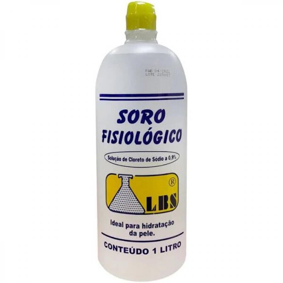 SORO FISIOLOGICO PARA LAVAGEM NASAL E LIMPEZA DIVERSAS COM 1 LITRO LBS