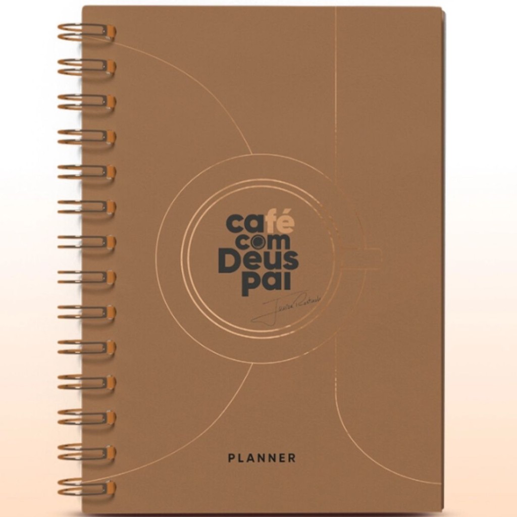 Planner Café com Deus Pai | Capa Dura | Cartela de Adesivos | Espaço para anotações | Junior Rostirola - Books & Magazines