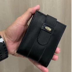 CARTEIRA MASCULINA EM COURO NITTY PORTA DOCUMENTO RG CNH NOTAS
