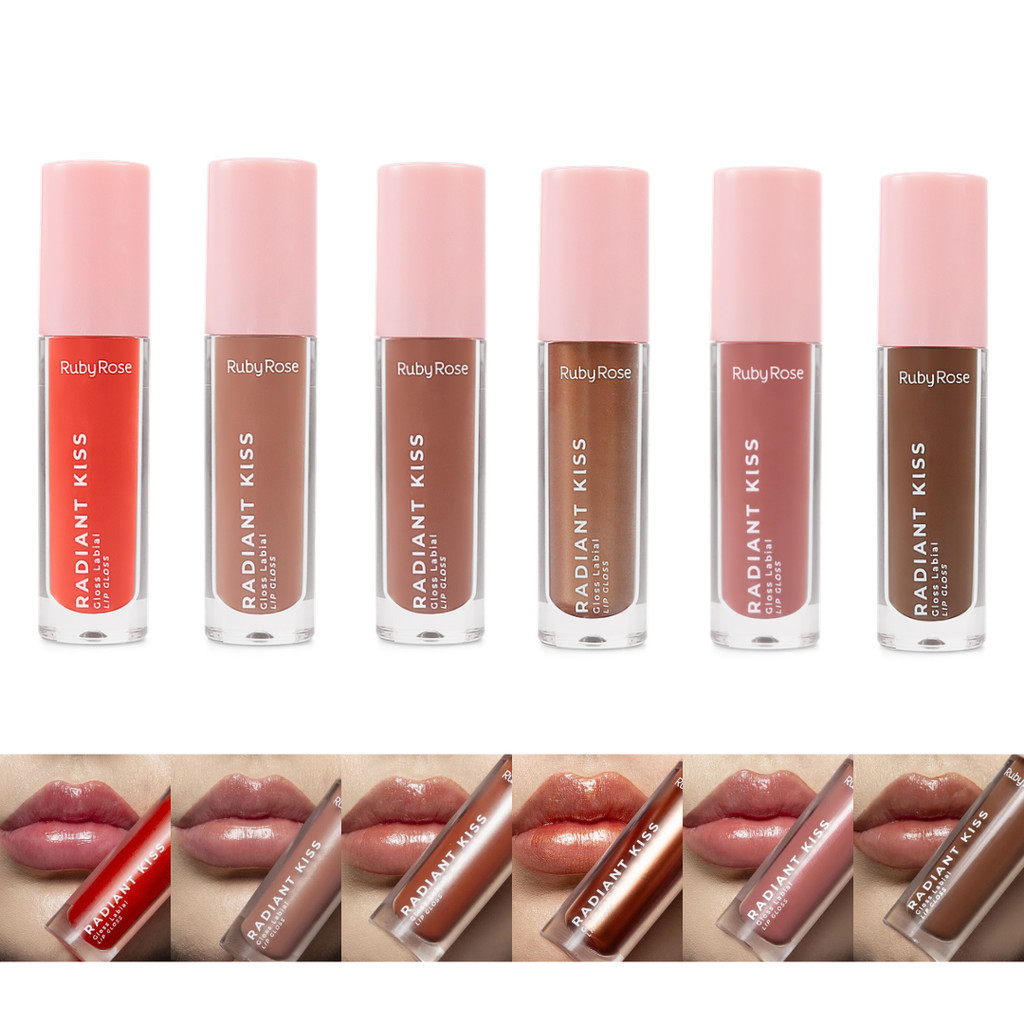 Gloss Labial Radiant Kiss Ruby Rose em Oferta na Shopee