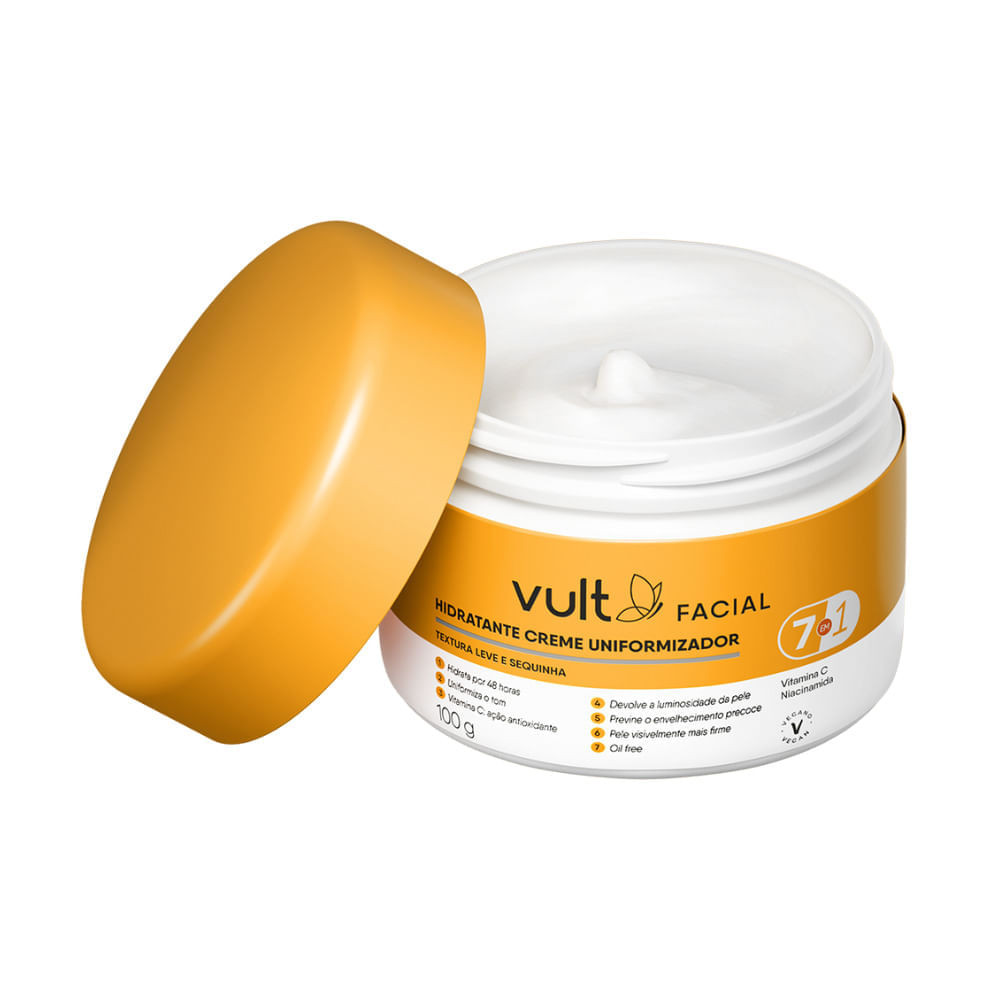 Creme Hidratante Uniformizador Vult Facial 7 em 1 100g