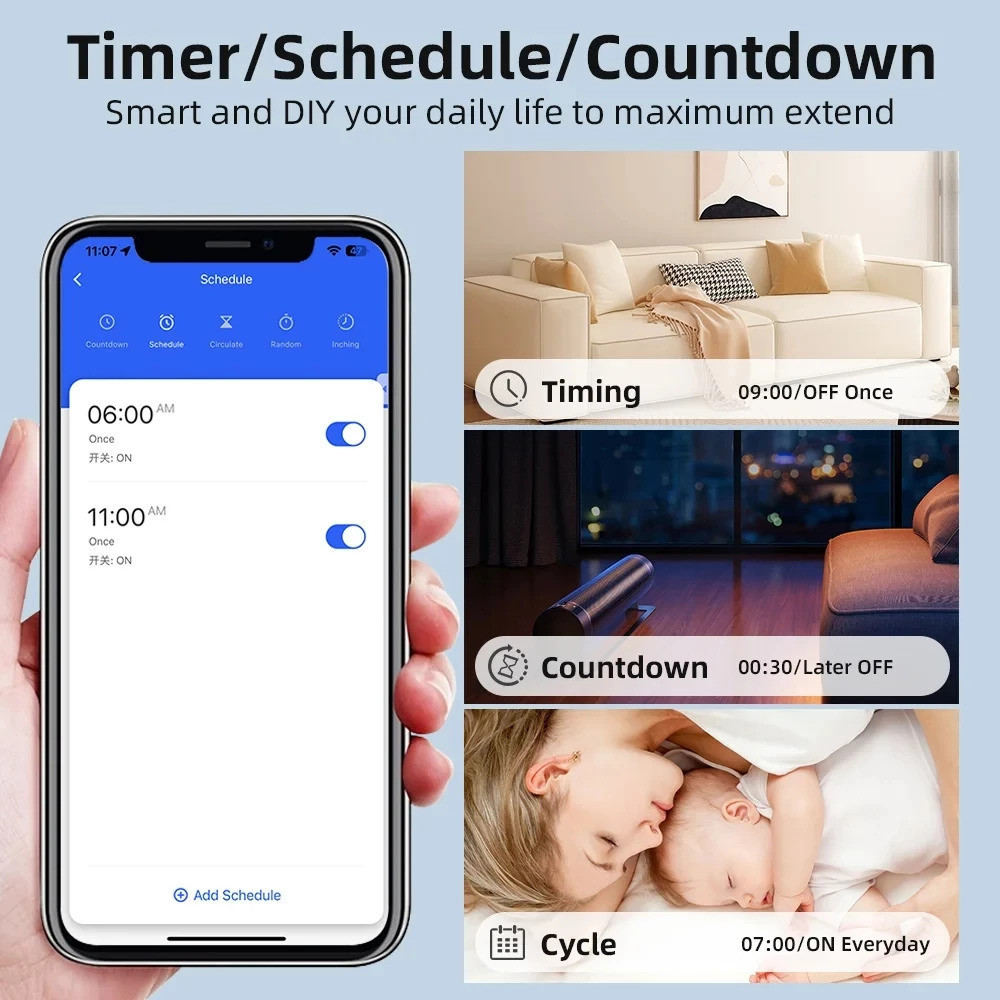 Módulo Interruptor Inteligente Tuya WiFi, Suporta Controle 1 canal, 100-240V, Funciona com Alexa, Google Home TECNO SHOP — imagem 2 de 2