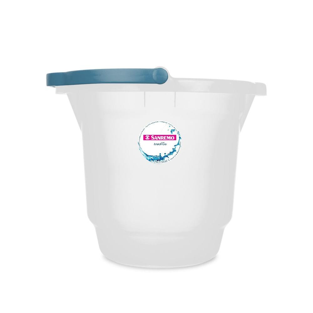 Balde Plástico Transparente com Alça 15L Hydrus Sanremo em Oferta na Shopee