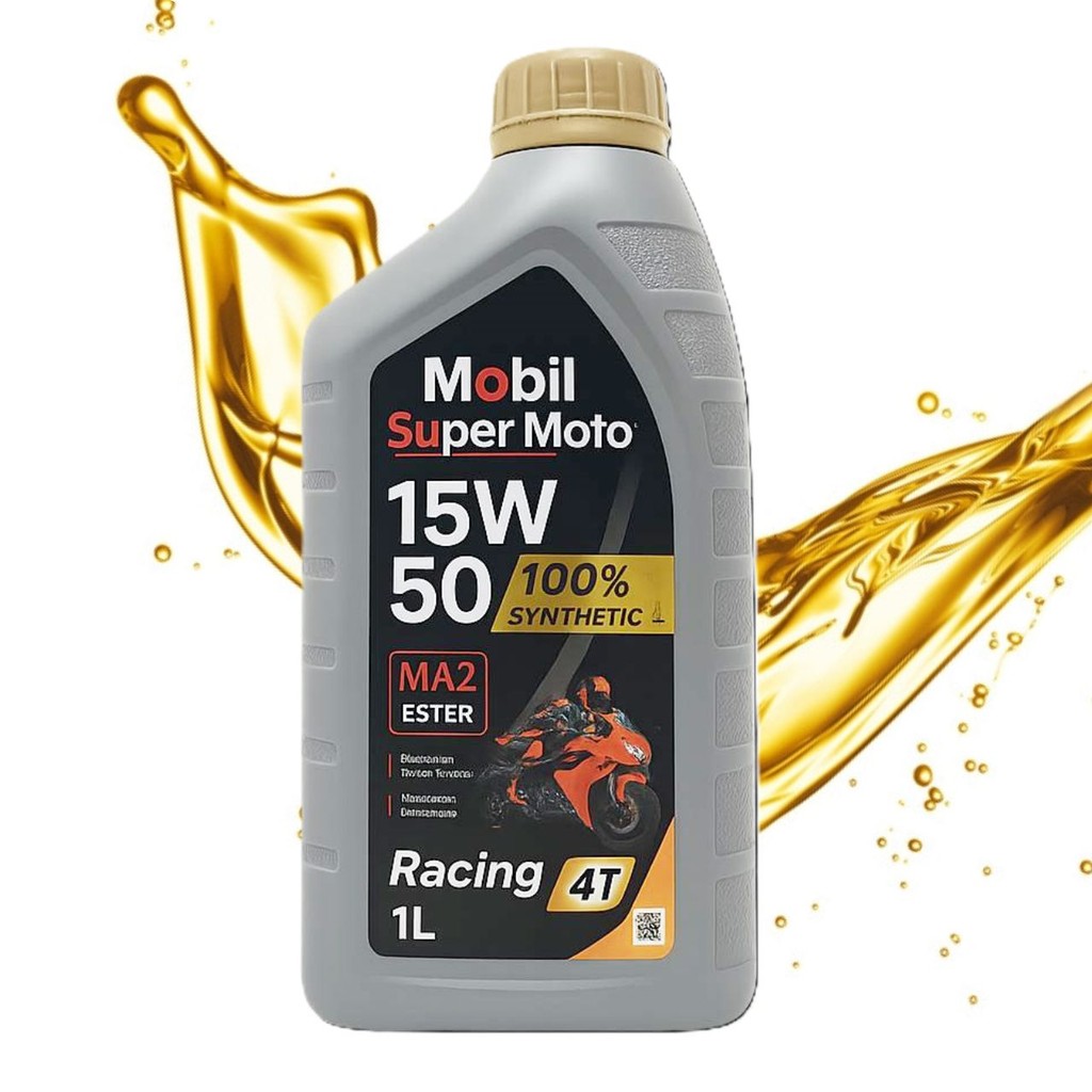 Óleo Mobil 15w50 100% Sintético Super Moto Racing 4 Tempos 1 Litro em Oferta na Shopee
