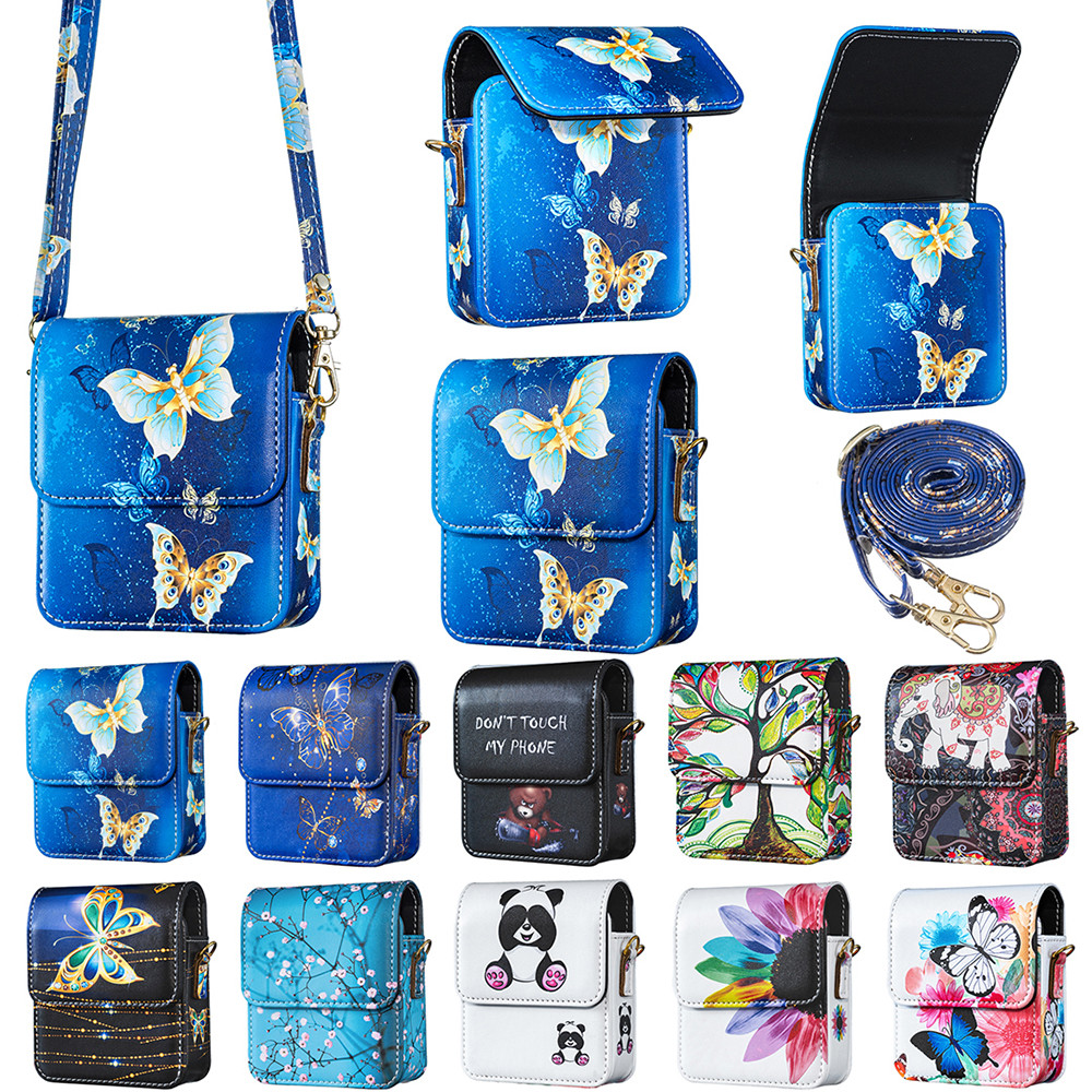 Crossbody Cinta De Couro Vertical Carteira Bolsa Saco Para Motorola Razr 50 40 U