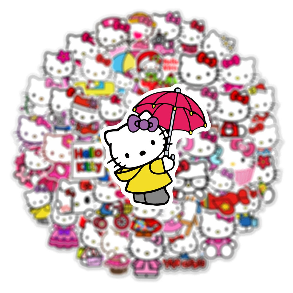 Kit com 10 Adesivos Sortidos 'Hello Kitty' | Importado