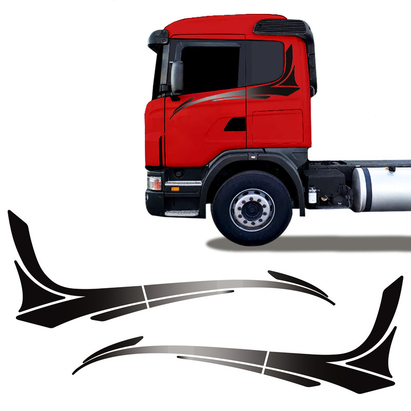 Faixa Scania 2008 Adesivo Preto Lateral Caminhão Decorativo em Oferta na Shopee