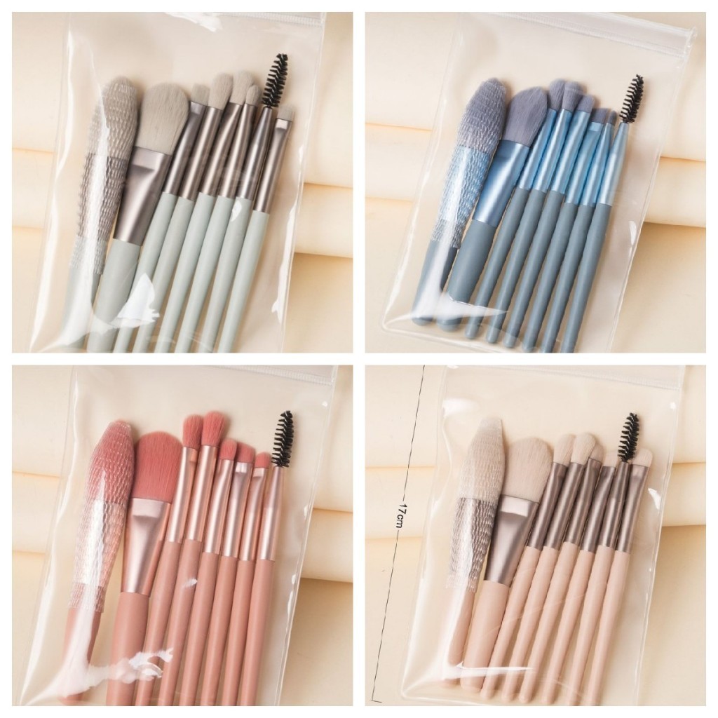 GGUAN-12 Kits de 8 mini Conjunto De Pincéis De Maquiagem