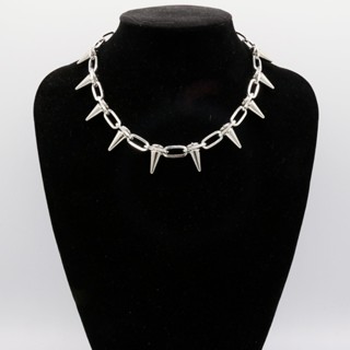 Corrente punk hip-hop com personalidade moderna, colar feminino punk com borla, corrente de rebite laranja HVJKBNK em Oferta na Shopee