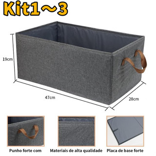 KIT1~KIT3 Grande Caixa Organizadora Com Suporte Em Estrutura de Aço De Armazenamento De Roupas Sutiãs Sapatos Brinquedo em Oferta na Shopee