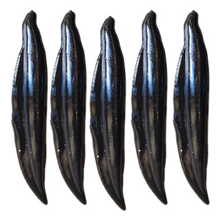 5 Iscas Artificiais Lesma Tuvira Preta 11cm Pintado Atum em Oferta na Shopee