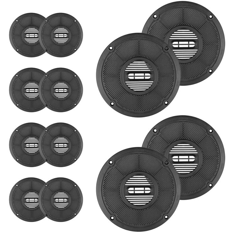 Kit 12 Telas Alto Falante 6 Polegadas Grade Plástica Preta