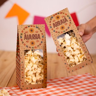 10 SACO COM VISOR PRACTICE 5515 ARRAIÁ KRAFT 8X7X19cm IDEIA FESTA JUNINA 2025 em Oferta na Shopee