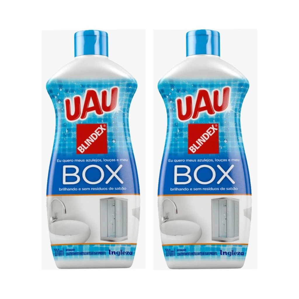 Kit com 2un de Detergente Limpa Box Blindex UAU 200ml cada