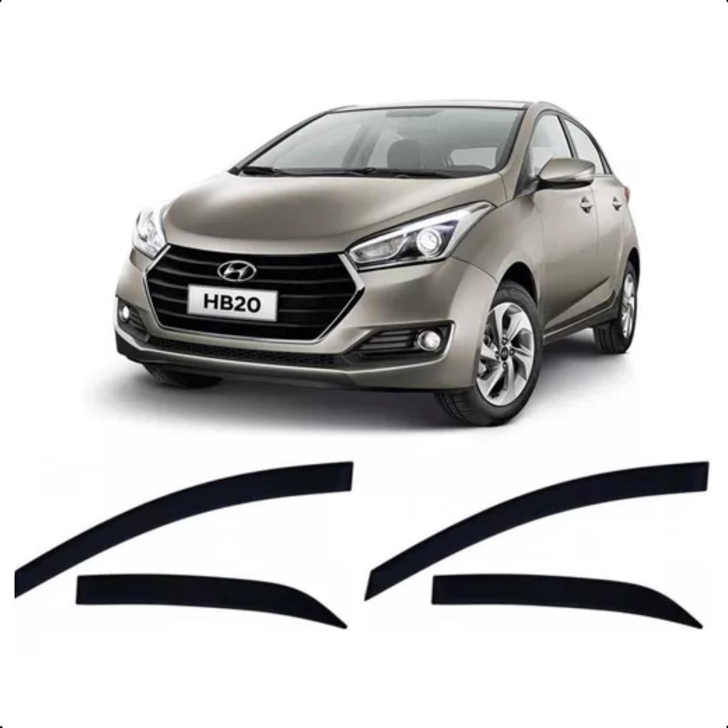 Calha de Chuva Fumê TG Poli HB20 2012-2019 em Oferta na Shopee