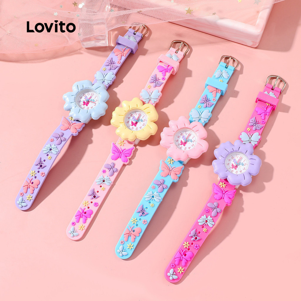Lovito Relógio Colorblock Fofo De Desenho Animado Para Bebês E Crianças LCS099041 em Oferta na Shopee