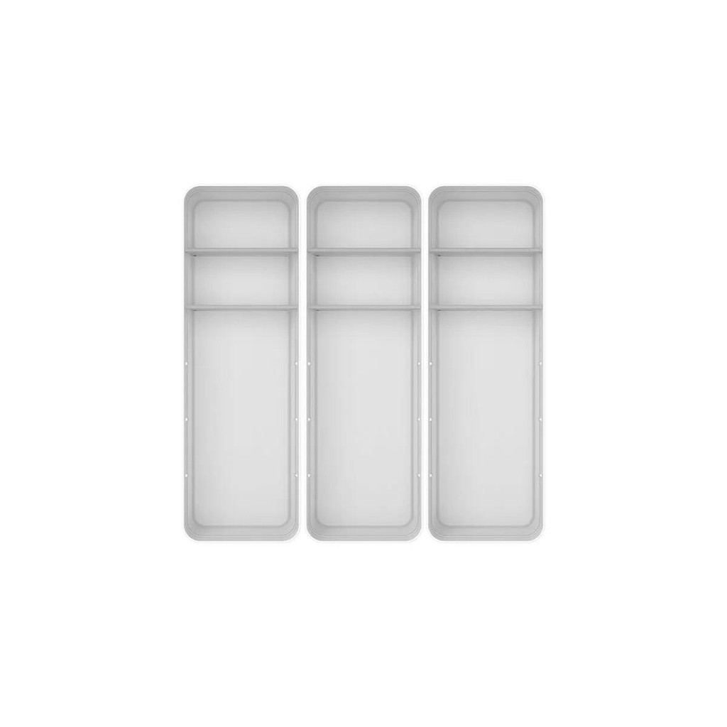 Kit de organizador de gavetas com 2 divisórias Ou 3 peças Linha Logic - Branco em Oferta na Shopee
