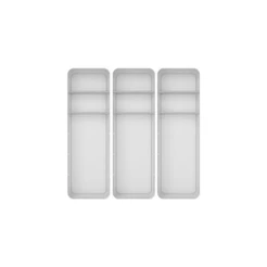Kit de organizador de gavetas com 2 divisórias Ou 3 peças Linha Logic - Branco