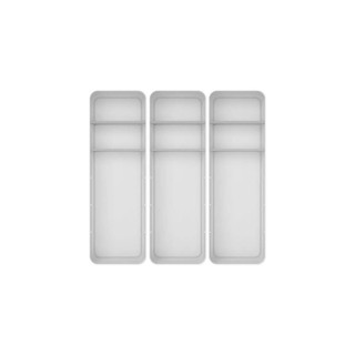 Kit de organizador de gavetas com 2 divisórias Ou 3 peças Linha Logic - Branco em Oferta na Shopee