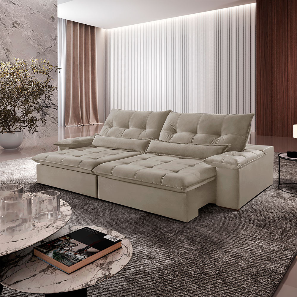 Sofá Nivus Veludo 2 Módulos 80cm B25cm Meu Sofá Online