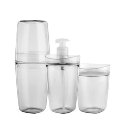 Kit banheiro completo Ou 3 peças Linha Tule Natural