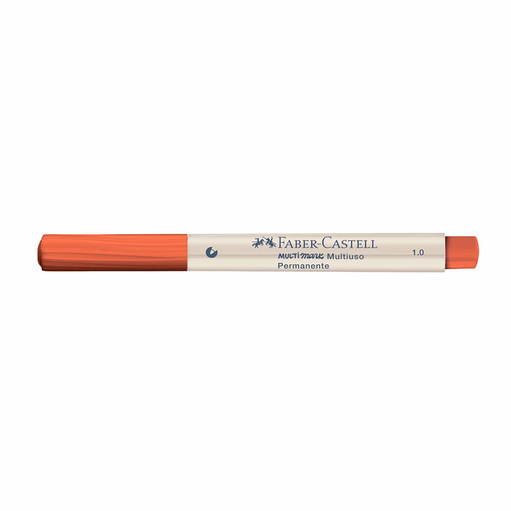 Pincel marcador permanente Multimark 1.0mm Laranja Escuro MM/10LRE715ZF Faber-Castell em Oferta na Shopee