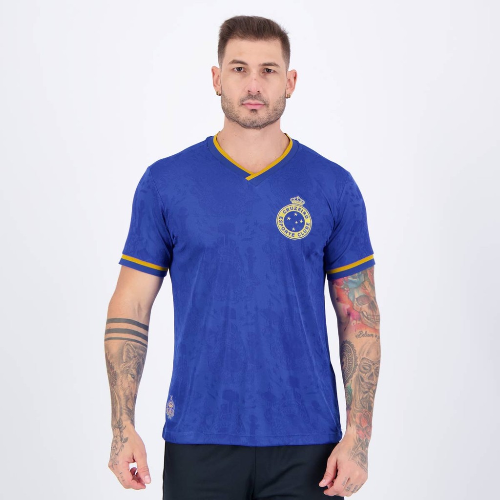 Camisa Cruzeiro Tríplice Coroa Home 2003 Azul - Sports & Outdoors